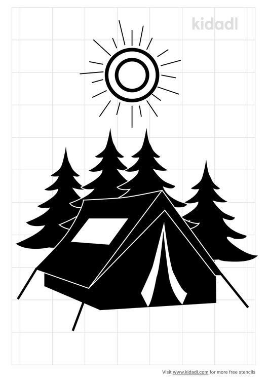 Camping Area Stencils Free Printable Outdoor Stencils Kidadl and