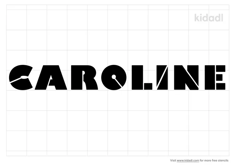 Caroline Name Stencils