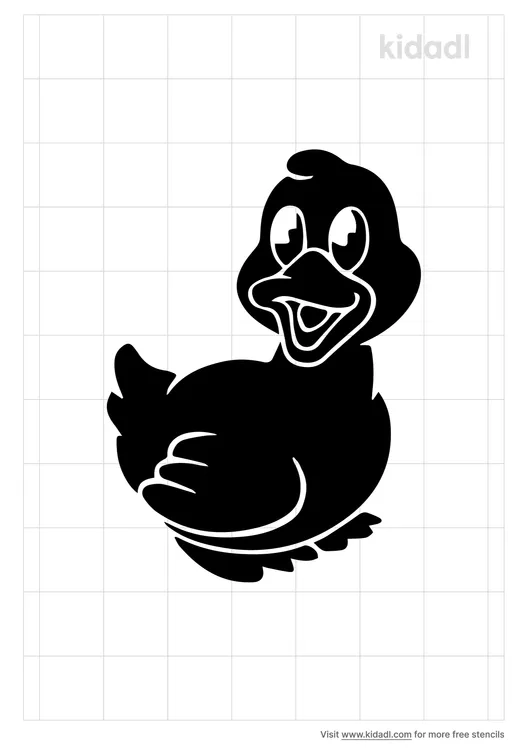 Cartoon Duck Stencils