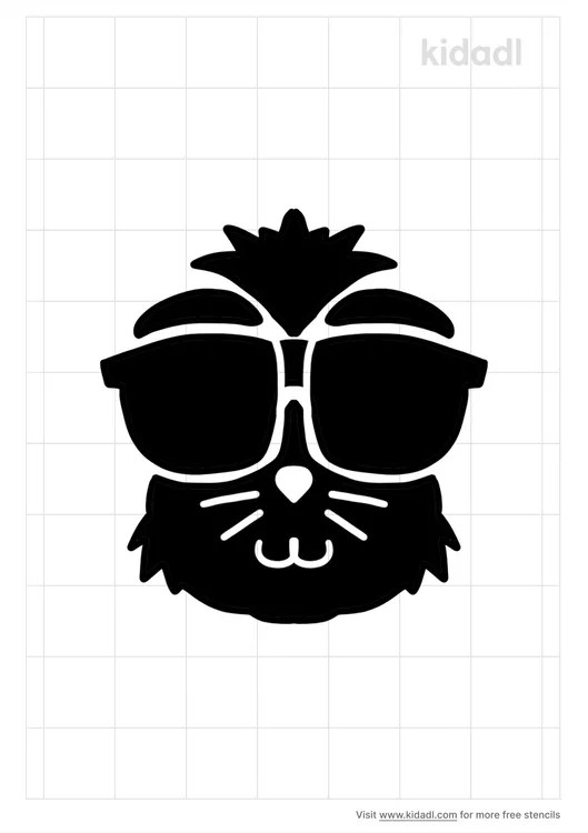 Cat Sunglasses Stencils