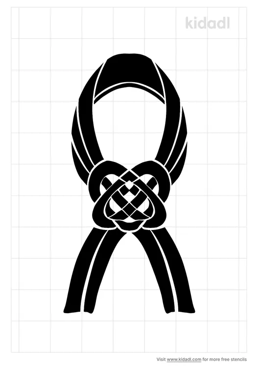 Celtic Knot Cancer Awareness Ribbon Stencils