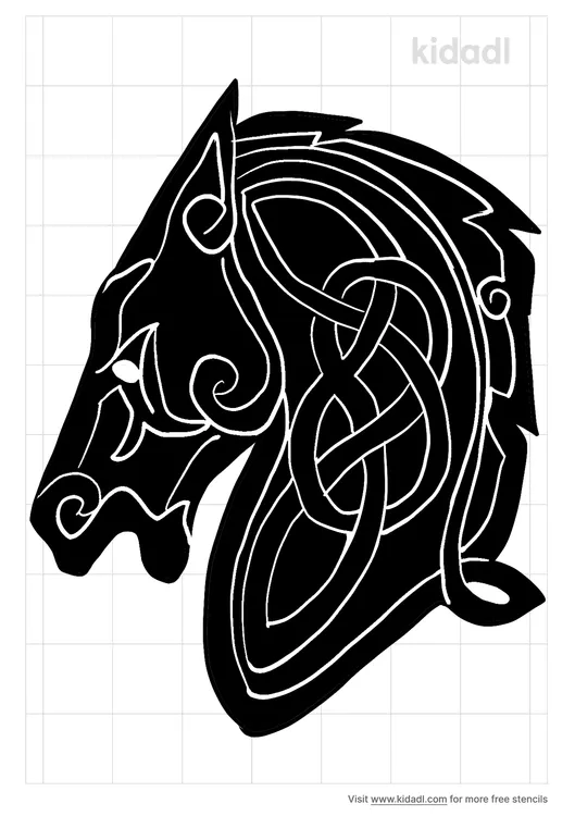 Celtic Knot Horse Tattoo Stencils