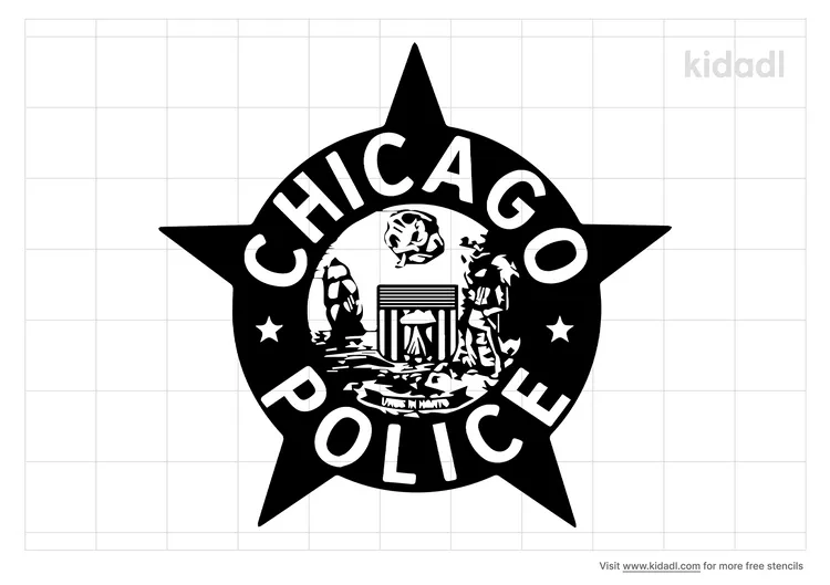Chicago Police Patrolman Badge Stencils