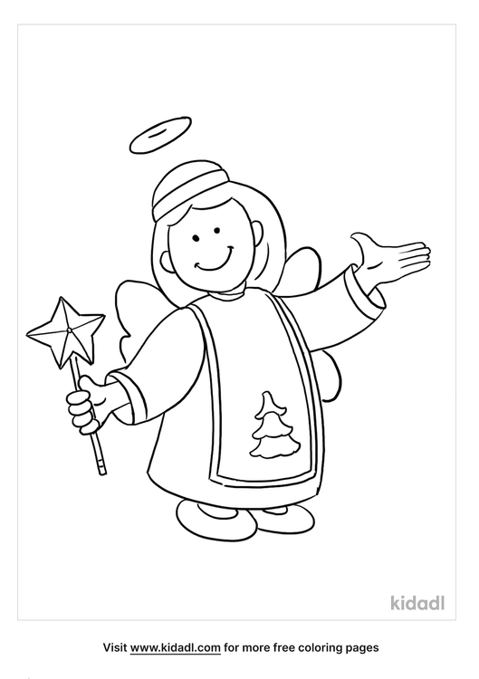 Christmas Angel Coloring Pages Free Christmas Coloring Pages Kidadl