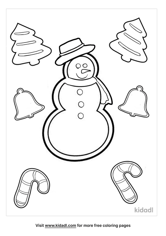 Christmas Cookie Coloring Pages Free Food Coloring Pages Kidadl