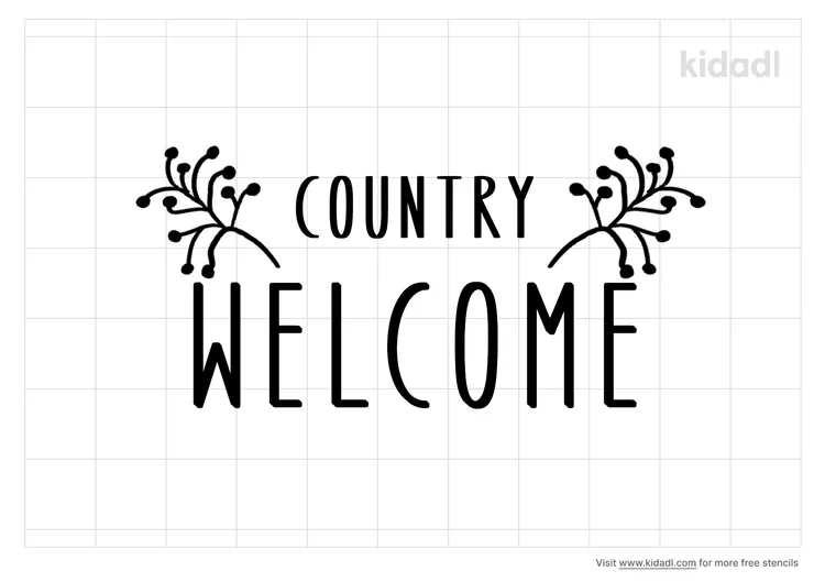 Country Welcome Stencils
