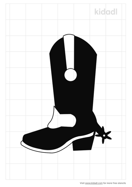 Cowboy Boot Stencil Printable