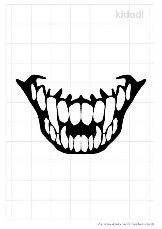 Creepy Mouth Stencils | Free Printable Halloween Stencils | Kidadl and ...