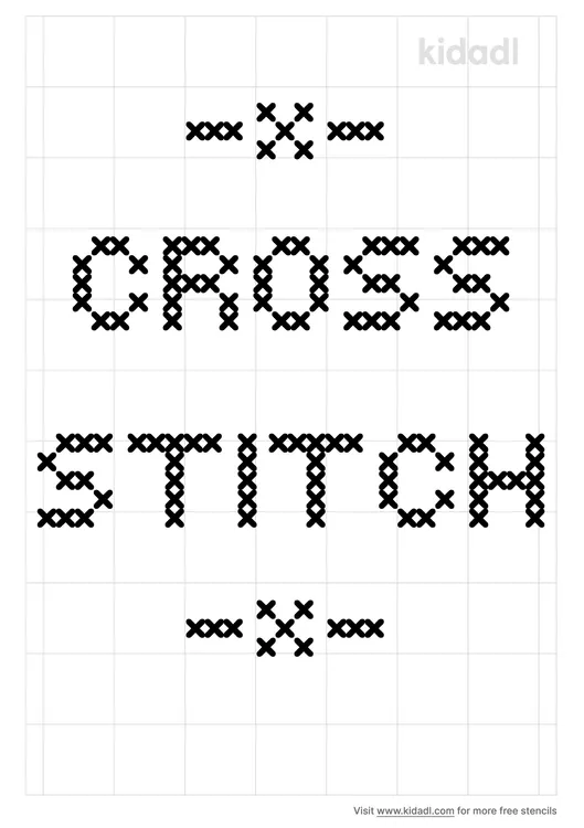Cross Stitch Lettering Stencils