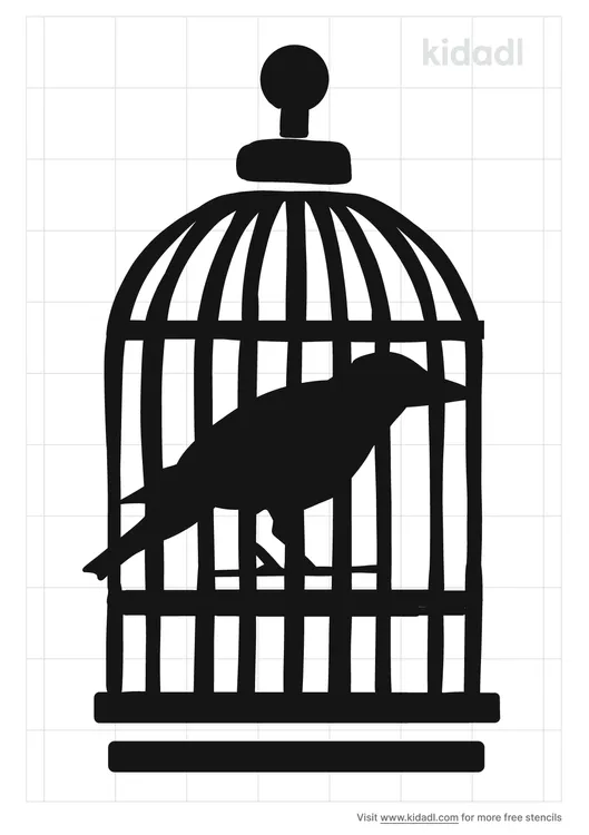 Crow In Cage Stencils