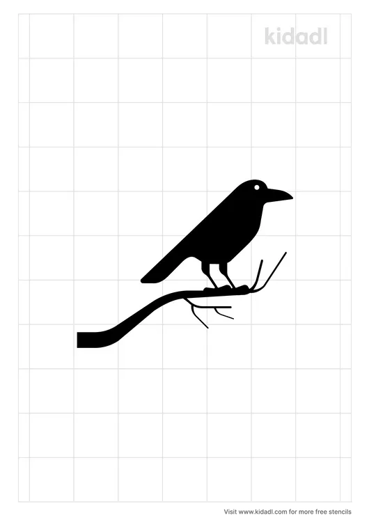 Crow On Branch Stencils