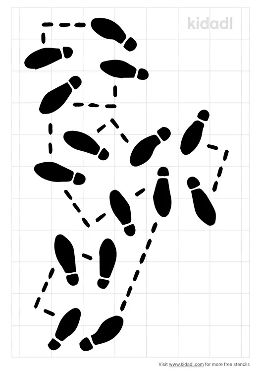 Dance Step Foot Stencils