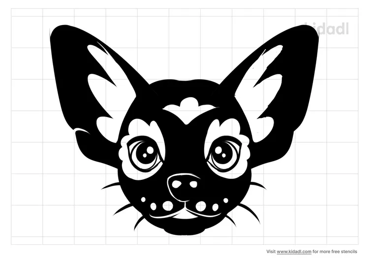 Day Of The Dead Chihuahua Stencils