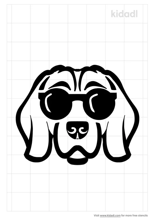 Dog With Sunglasses Stencils