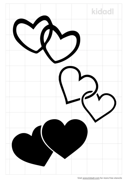 Double Heart Stencils