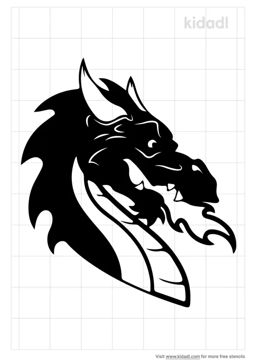 Dragon Face Stencils