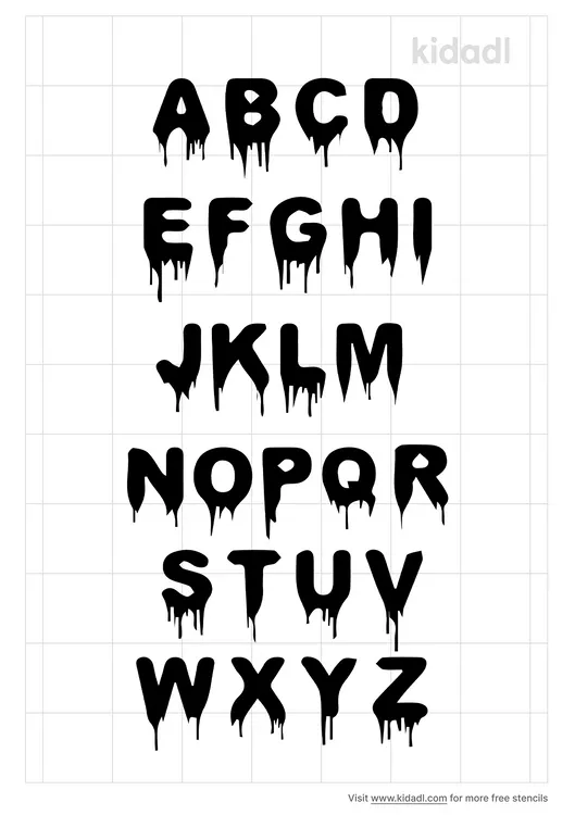 Dripping Alphabet Stencils
