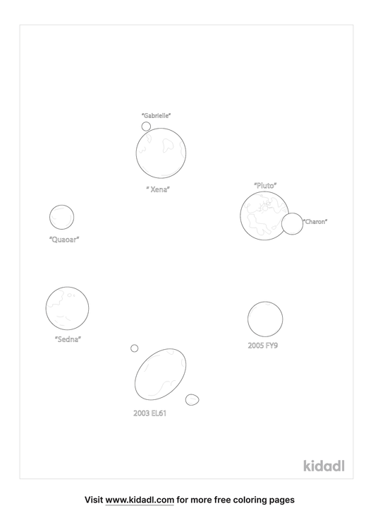 Dwarf Planets Coloring Pages | Free Space Coloring Pages | Kidadl