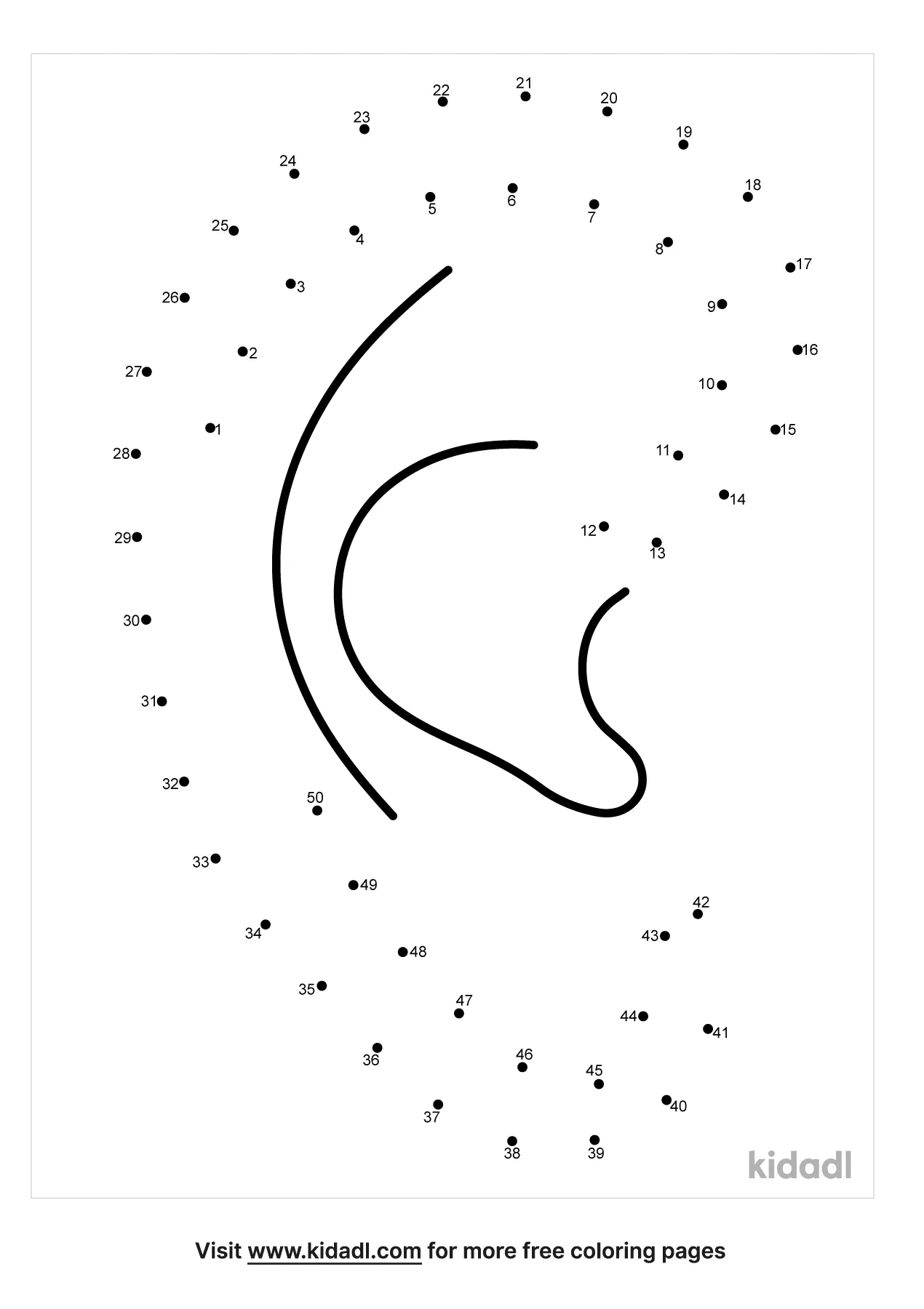 Free Teeth Medium 1 50 Dot To Dot Printables For Kids Kidadl