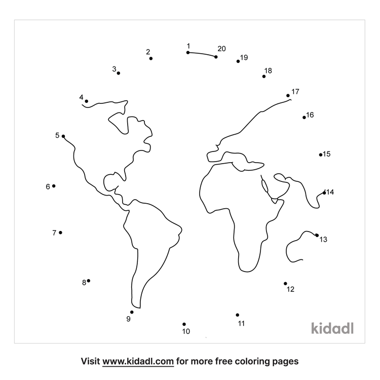 Free Earth Easy 1 Dot To Dot Printables For Kids Kidadl