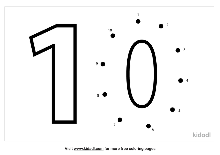 Free Number 10 Easy 1 10 Dot To Dot Printables For Kids Kidadl
