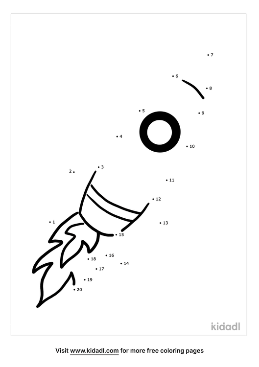 free outer space easy 1 20 dot to dot printables for kids kidadl