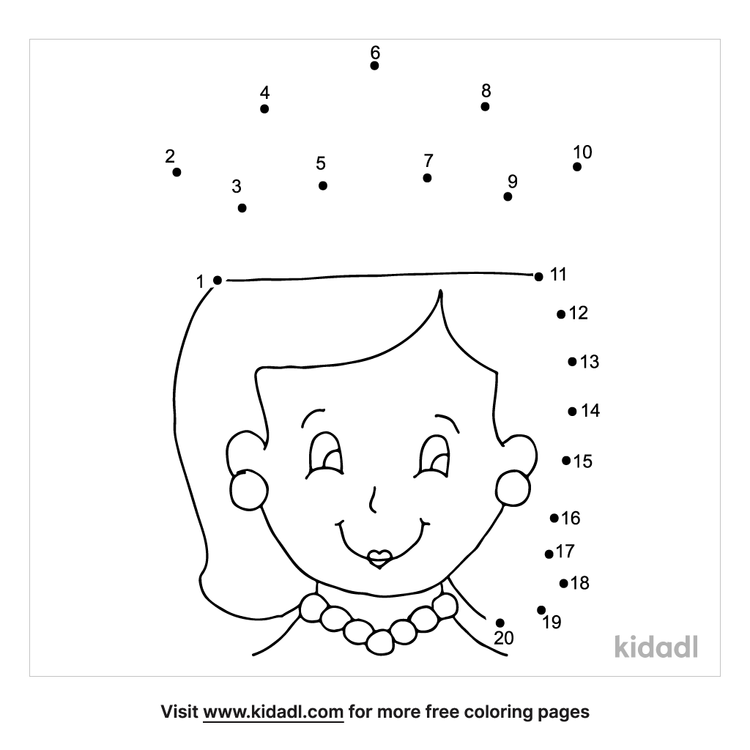 Free Princess Dot To Dot Printables Letters Numbers Kidadl