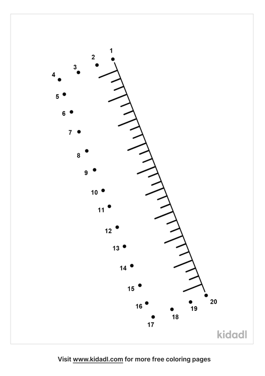 free ruler easy 1 20 dot to dot printables for kids kidadl