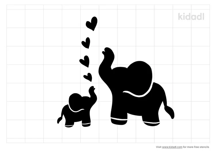 Elephant Love Stencils