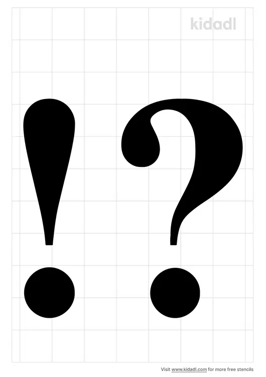 Exclamation Point And Question Mark Stencils