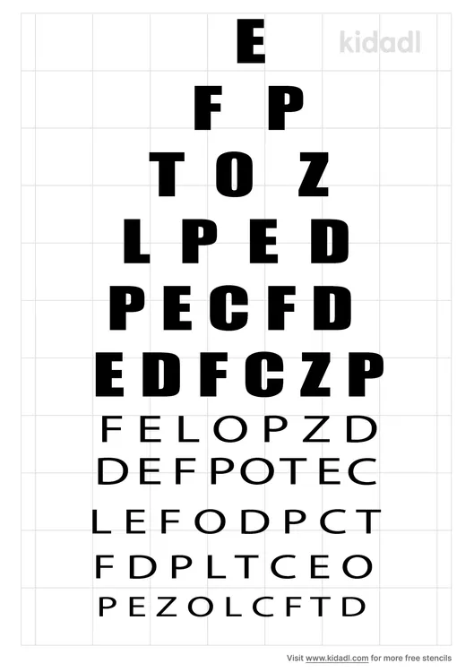 Eye Chart Stencils