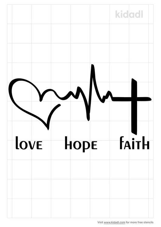 Faith Love Heart Stencils