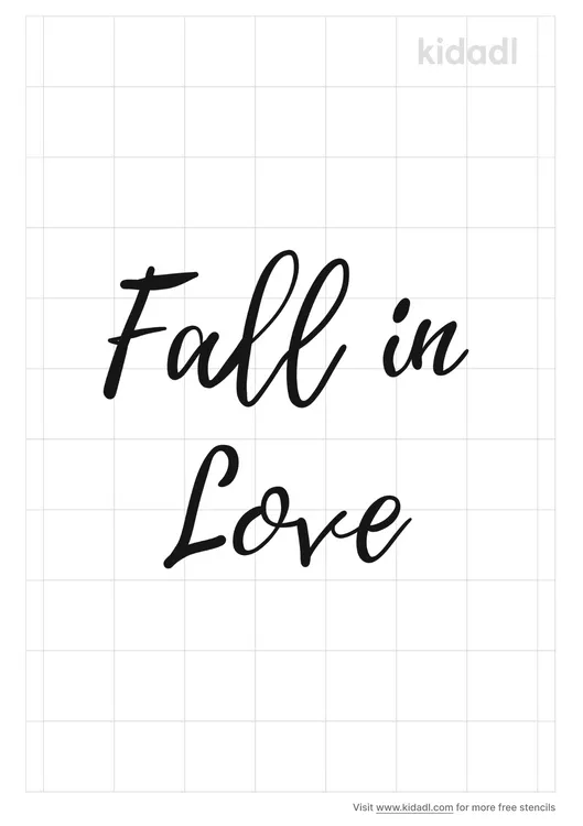 Fall In Love Stencils