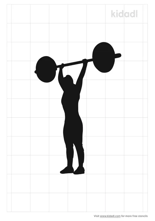 Female Weightlifting Stencils