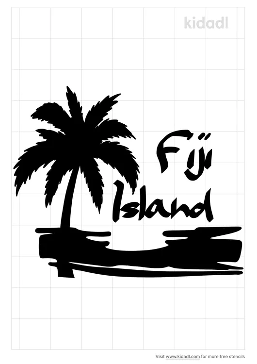 Fiji Island Word Stencils