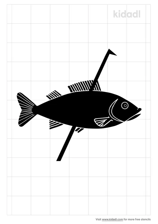 Fish With Arrow Through It Stencils