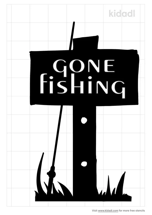 Fishing Sign Stencils