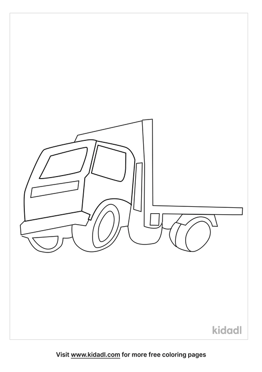 Flatbed Truck Coloring Pages Free Vehicles Coloring Pages Kidadl