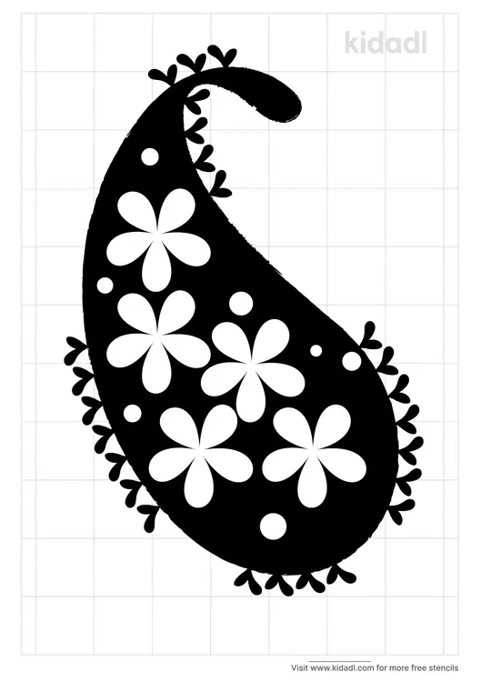 Flower And Paisley Stencils