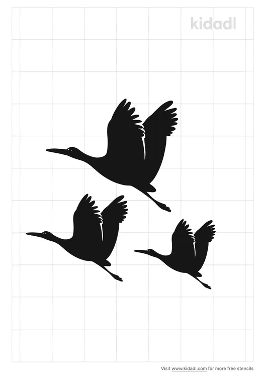 Flying Cranes Stencils