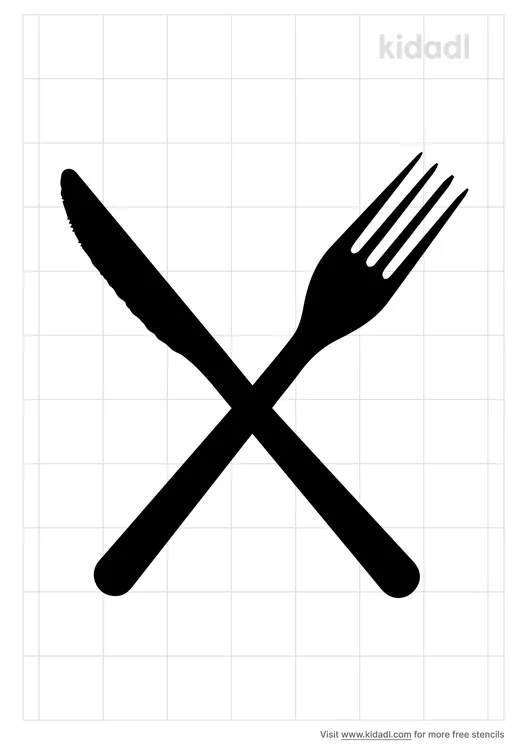 Fork And Knife Stencils