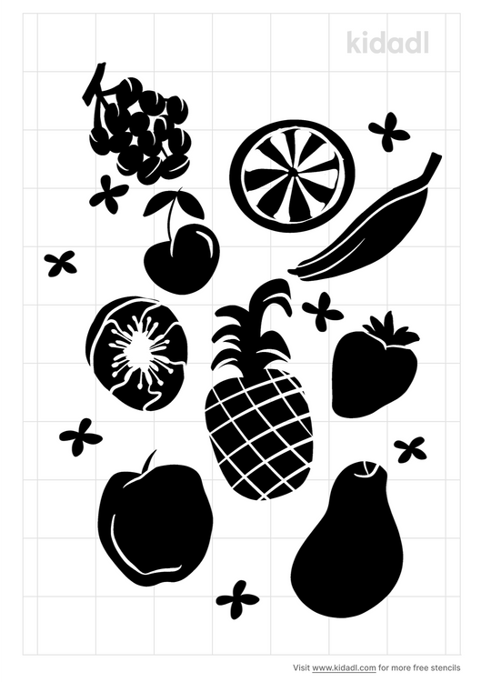 fruits stencils free printable food stencils kidadl and food