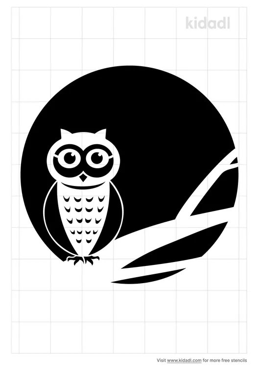 Full Moon Owl Stencils