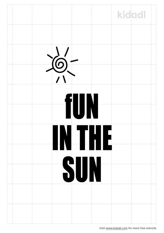 Fun In The Sun Stencils