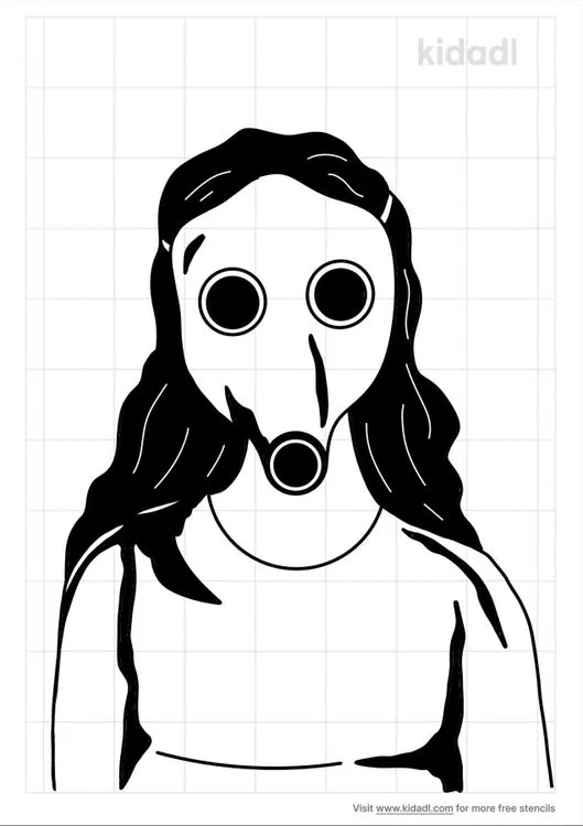 Gas Mask Girl Stencils