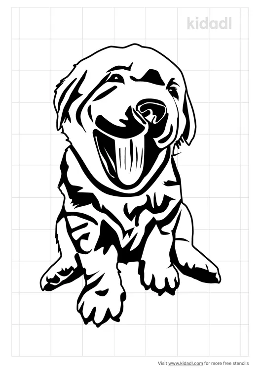 Golden Retriever Puppy Stencils