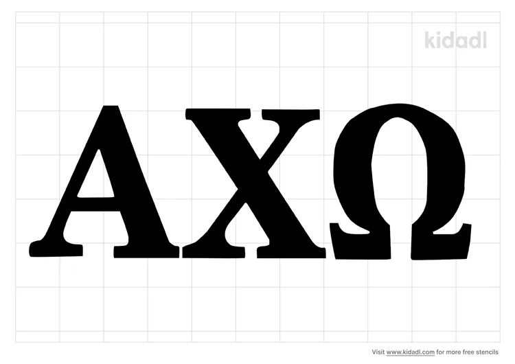 Greek Letter Alpha Chi Sigma Stencils