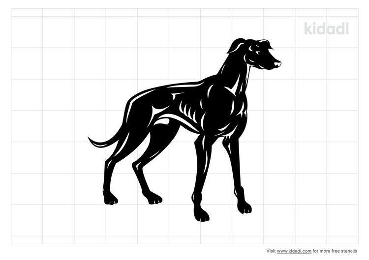 greyhound-stencils-free-printable-animals-stencils-kidadl-and