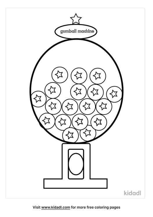Gumball Machine Coloring Pages Free Toys Coloring Pages Kidadl