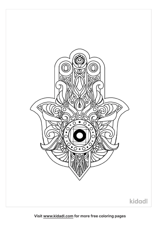 Hamsa Coloring Pages Free World Geography Flags Coloring Pages Kidadl